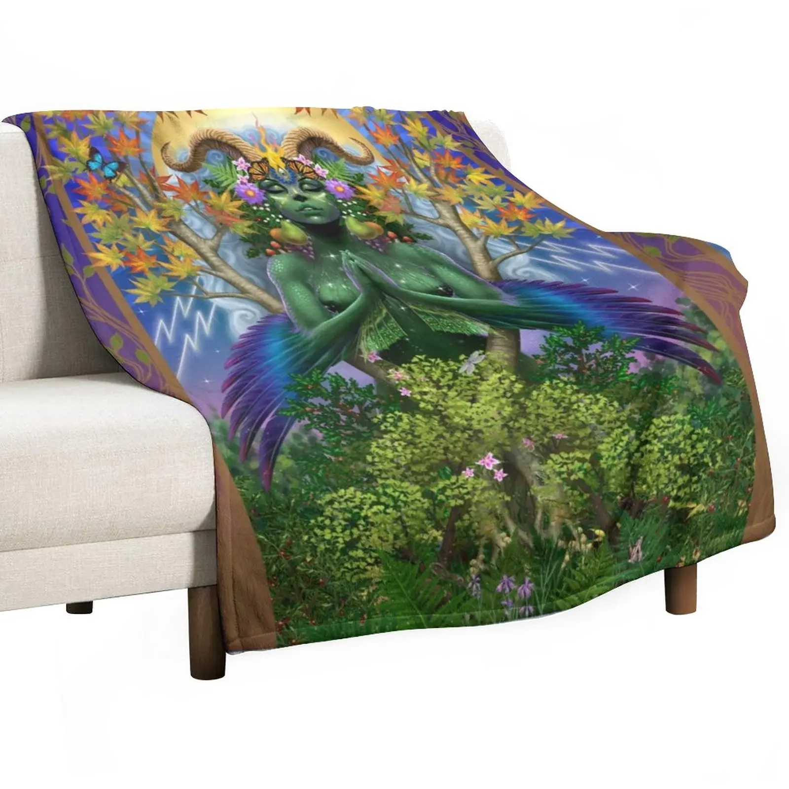 

Holy Gaia Throw Blanket Cute Plaid sofa bed Blankets
