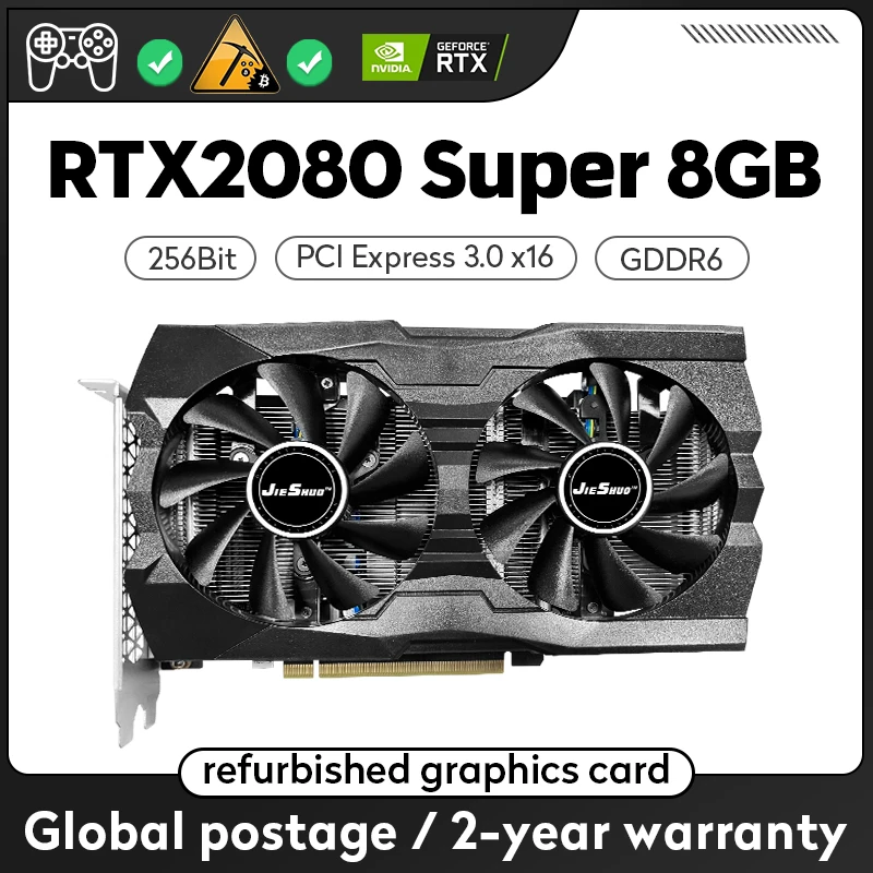 JIESHUO RTX 2080S 8GB Laptop Chip GPU, RTX2080 Super Computer Gaming