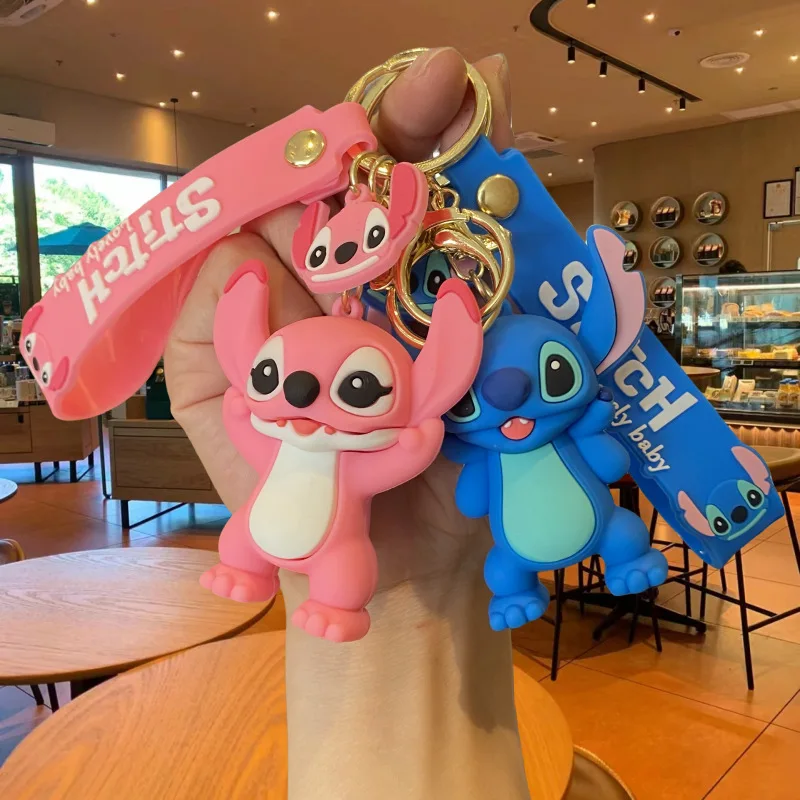 Disney Lilo Stitch Portachiavi Stitch Action Figure Portachiavi Pendente Ornamento Bambole Collezione Modello Stitch Toys For Kids Gift