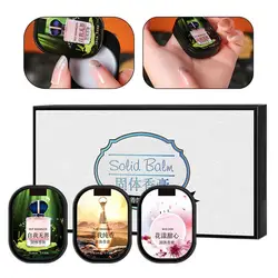 3Pcs/set Women Dating Solid Fragrance balm kit Mild Lasting Aroma Deodorant Fragrances Body Antiperspirants Alcohol Free