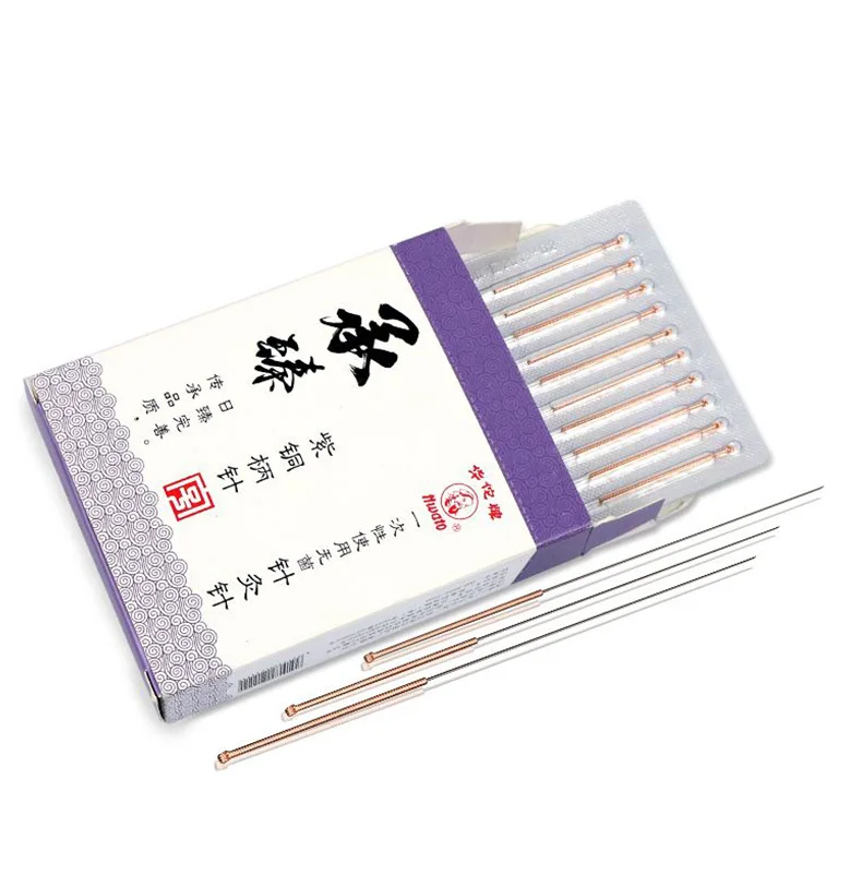 500 Red Copper Handle Hwato Acupuncture Needle Disposable Chinese medicine Beauty Relieve Pain Muscle Relax disposable acupuncture needle