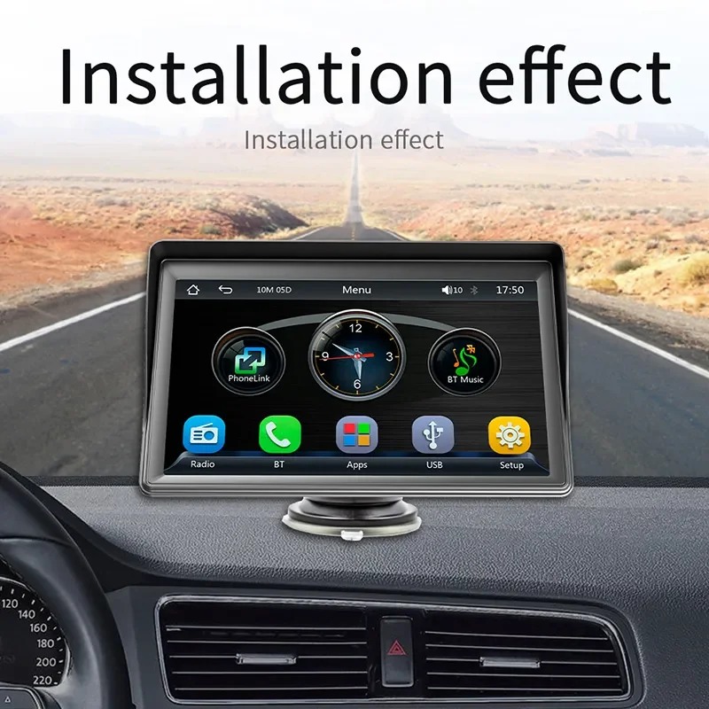 7InchTouchScreenCarPortableMp5WirelessCarRadioAndroidAuto