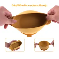 Bowl Lid Spoon Set Baby Suction Dinner Bowl Durable Waterproof Baby Silicone Suction Plate Non-Slip 400ML Feeding Tableware