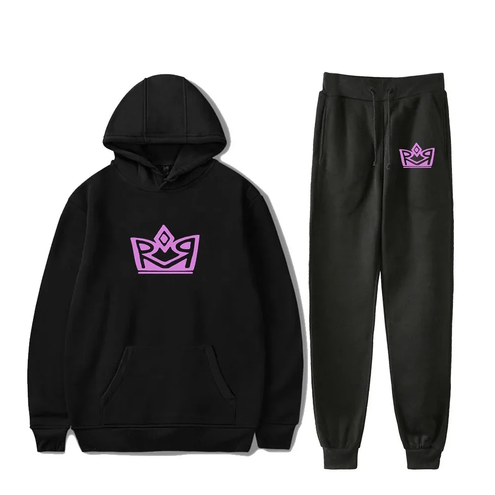 

Ranboo-duas calças R com capuz e jogger para homens e mulheres, moletons e moletom, Dream Team, roupas SMP, R800 Merch, 2024