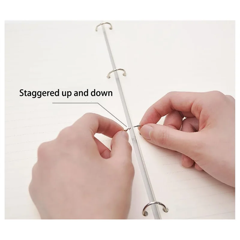 60개 루즈리프 바인더 링 1인치 사무용 북 링, 니켈 도금 스틸 바인더 링, 키링, 금속 북 링