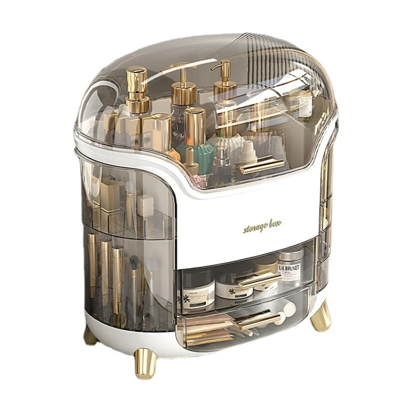 

Light Luxury Multifunctional Cosmetic Storage Box Dustproof Desktop Cosmetic Case