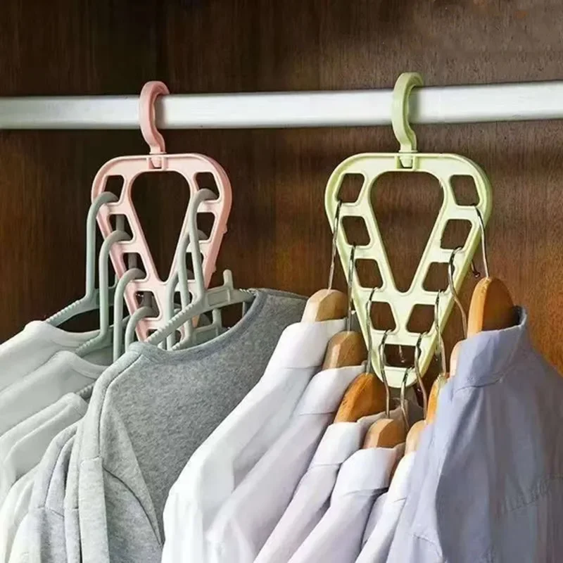 9-Hole Magic Clothes Hanger Closet Organizer Space Saving Multi-function Drying Racks Wardrobe Scarf Storage Cloth Hanger