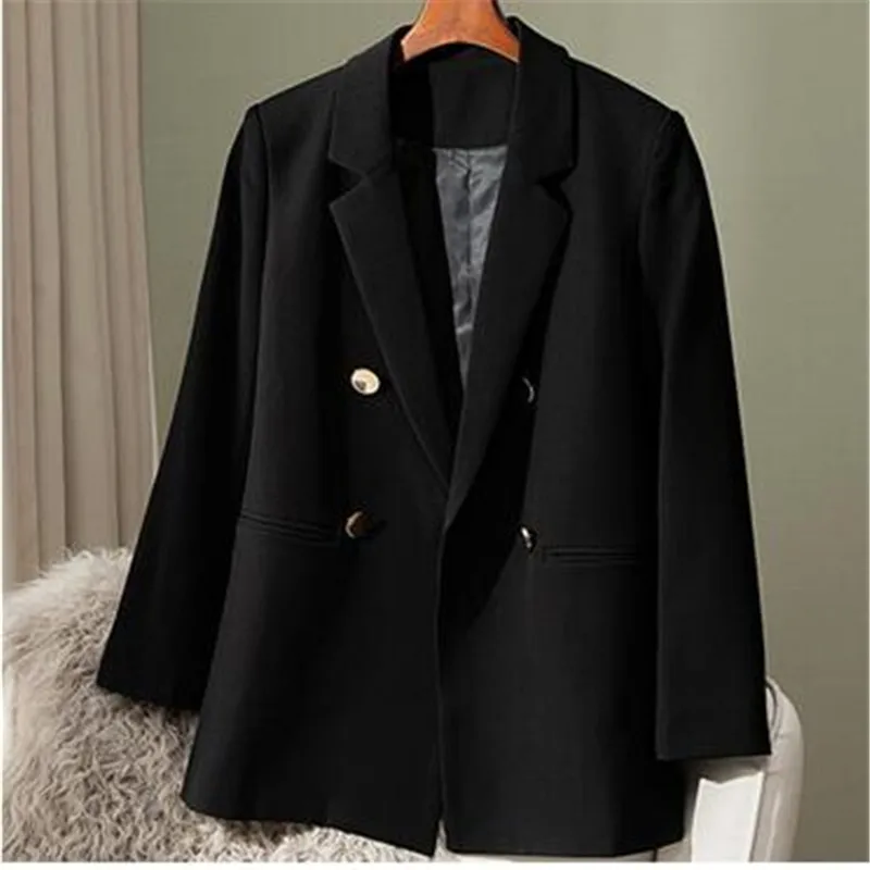 Fashion Office Lady Suit Jacket 2023 Spring Elegant Long Sleeve Women Coat Summer Turn-down Collar Casual Female Blazer