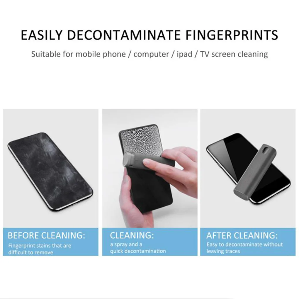 Screen Cleaner Spray for Phone Computer Screen Dust Removal Microfiber Cloth Set Cleaning Artifact Without Cleaning Liquid screen cleaning set screen cleaner