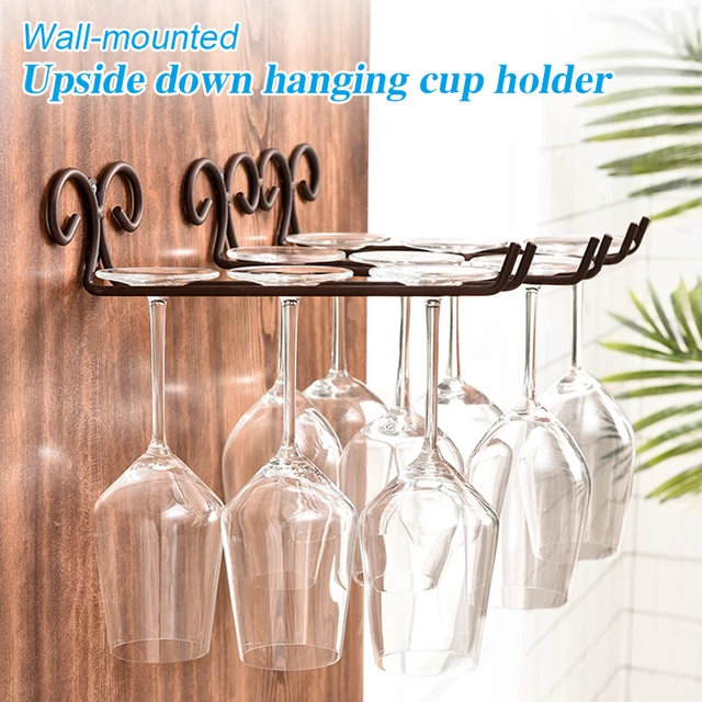 Acrylic Cup Holder, Wine Rack, Glass Holder, Hanging Bar, Cabinet Hanger  Shelf, Wine Glass Storage Rack Stand, Kitchen Organizer - AliExpress