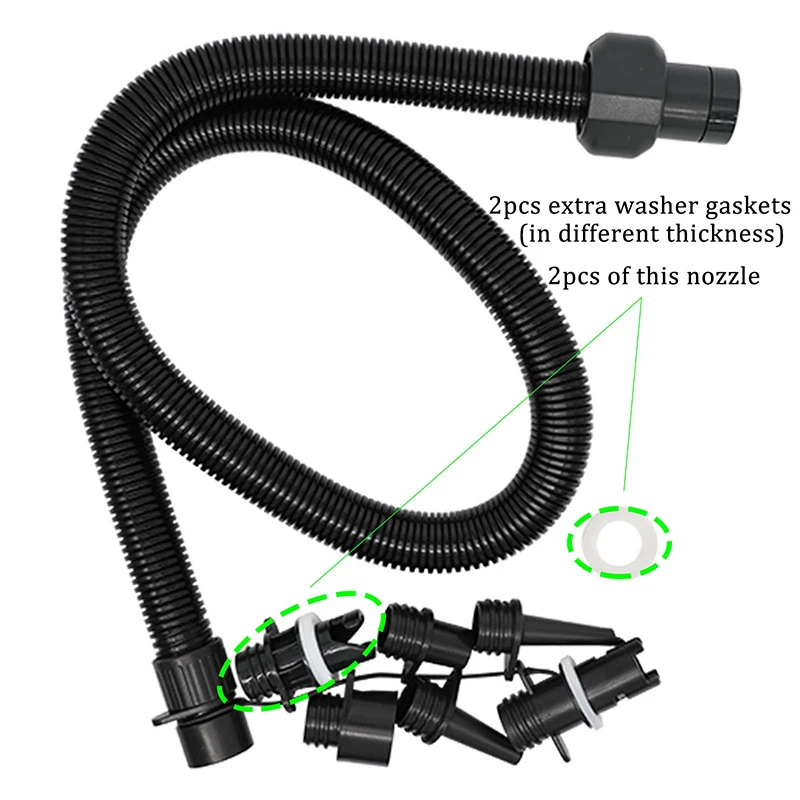 Nozzle Valve Adapter for Stand Up Paddle Board Pump Air Pump 2PCS with 2PCS Extra Washer Gasket For Stermay HT-781 782 767 790