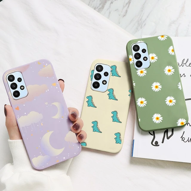 Funda para Samsung Galaxy A23 5G, funda de silicona con margaritas y flores  para Samsung A