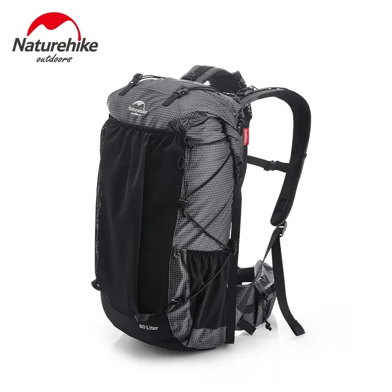 

Naturehike Backpack 60L+5L Man Black Hiking Backpack Waterproof Upgrade Backpack Hiking Mountaineering Travel Daypack