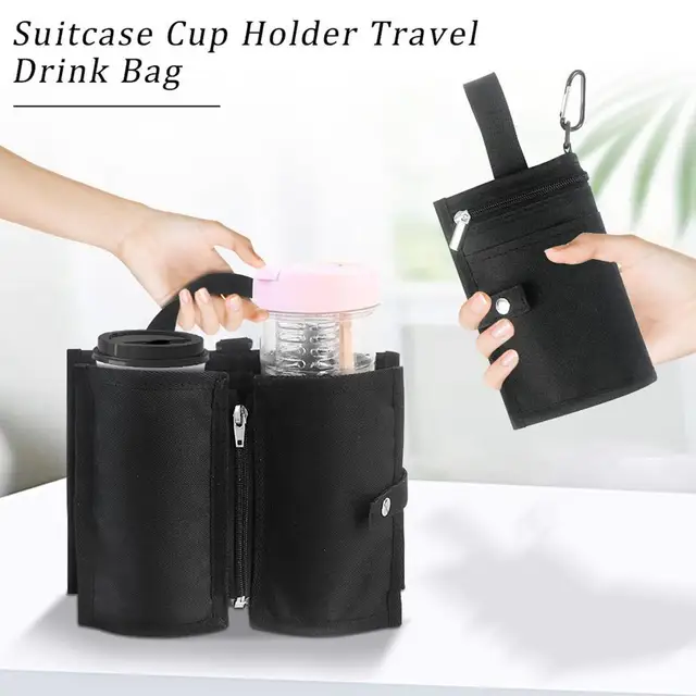 Luggage Cup Holder Suitcases Foldable Oxford Cloth Luggage Mugs Holder  Durable Free Hand Travel Drink Bag Suitcase Cup Stand - AliExpress