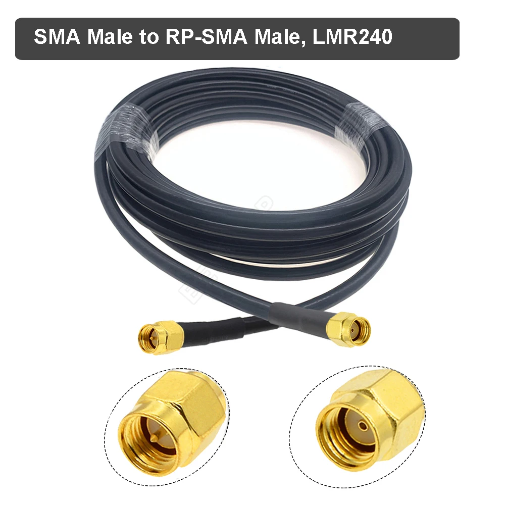 cabo coaxial do rf da baixa perda ohm tranca cabo de extensao antena roteador wifi jumper novo sma macho tomada masculina sma 02