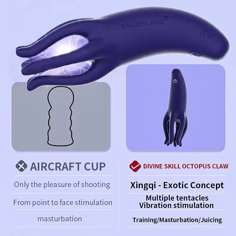 Glans Stimulate Trainer Vibrator Men Penis Delay Exerciser Masturbation Massager