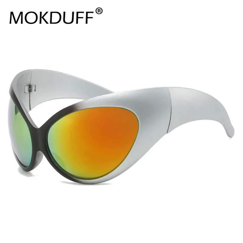 Oversized Fashion Cat Eye Y2K Sunglasses for Women Men Wrap Around Classic  Sport Black Sun Glasses Shades