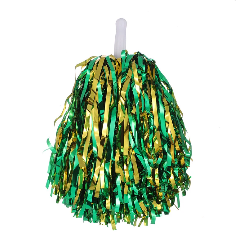 Cheerleading Pom Poms With Handle Cheer Balls Gold Yellow Pink Red Green Blue for Hand Dance Women Girl Kids Pompoms Accessories cheerleading pom poms