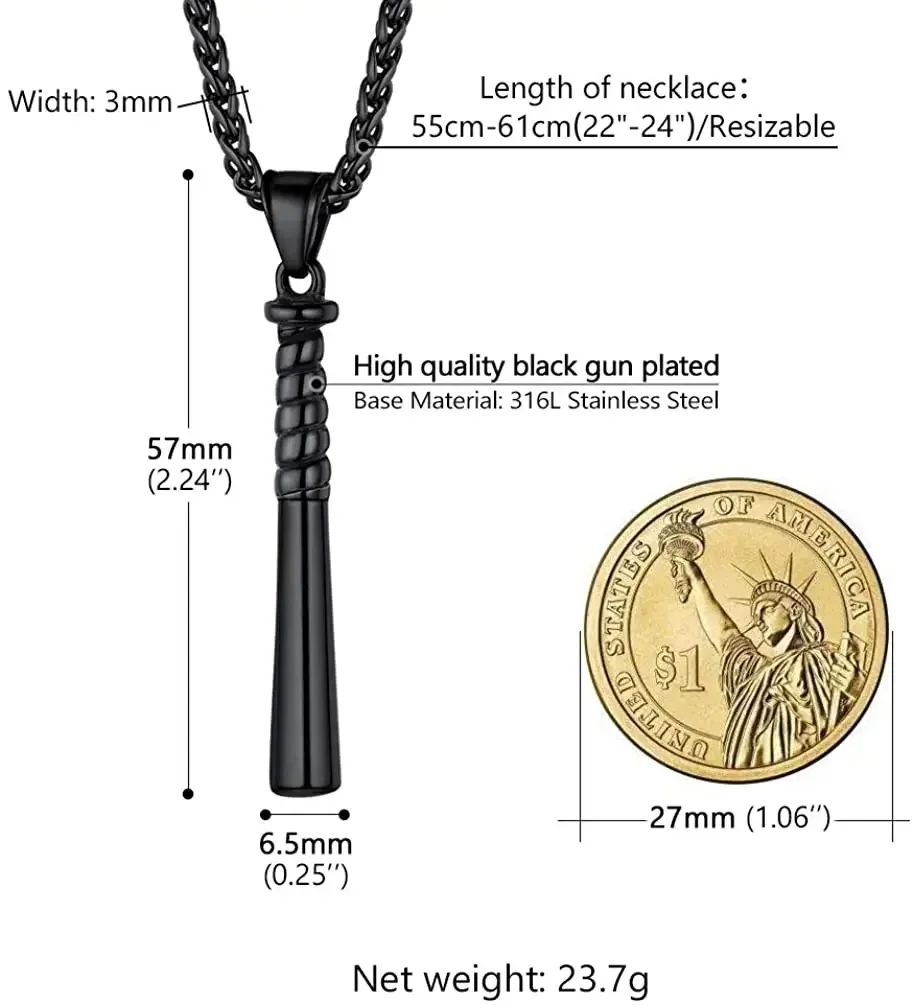 Stylish Baseball Bat Pendant