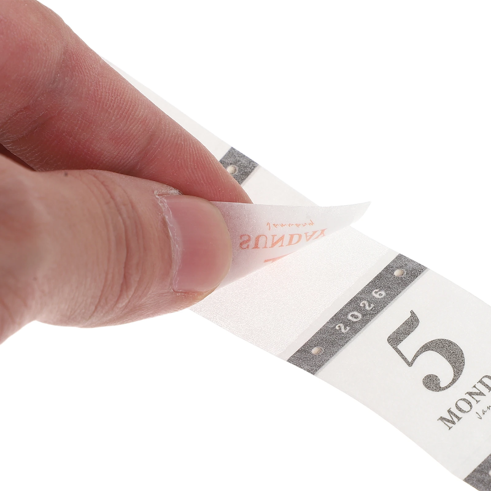 1 Roll 365 Day Calendar Date Stickers for 2026 Journaling 12-Monthly Planner Number Sticker Scrapbooking Daily Schedule Supplies