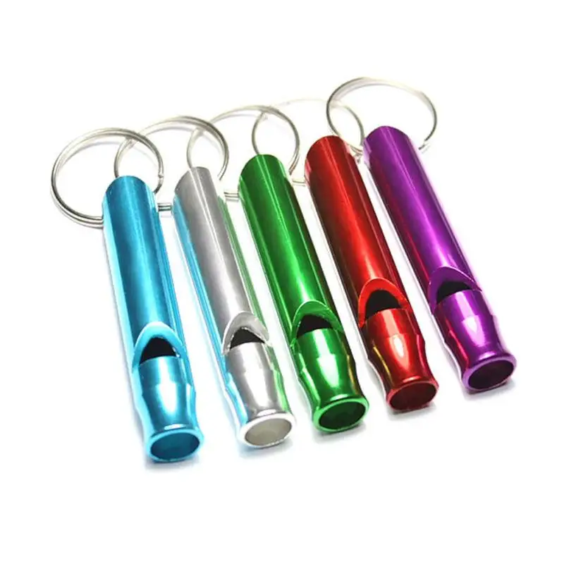 4 Pcs Premium Aluminum Alloy Survival Whistle For Camping Hiking Safety Equipment Emergency Supplies Tools Outdoor Gear