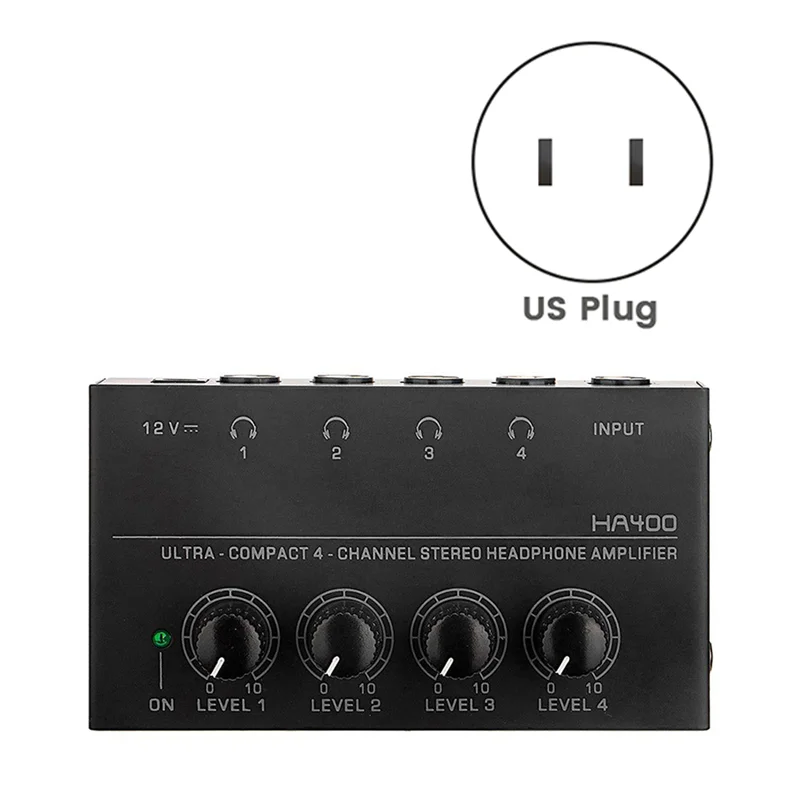 A40I HA400 헤드폰 앰프 4방향 모니터 헤드폰 앰프 US 플러그가 있는 헤드폰 모니터 앰프