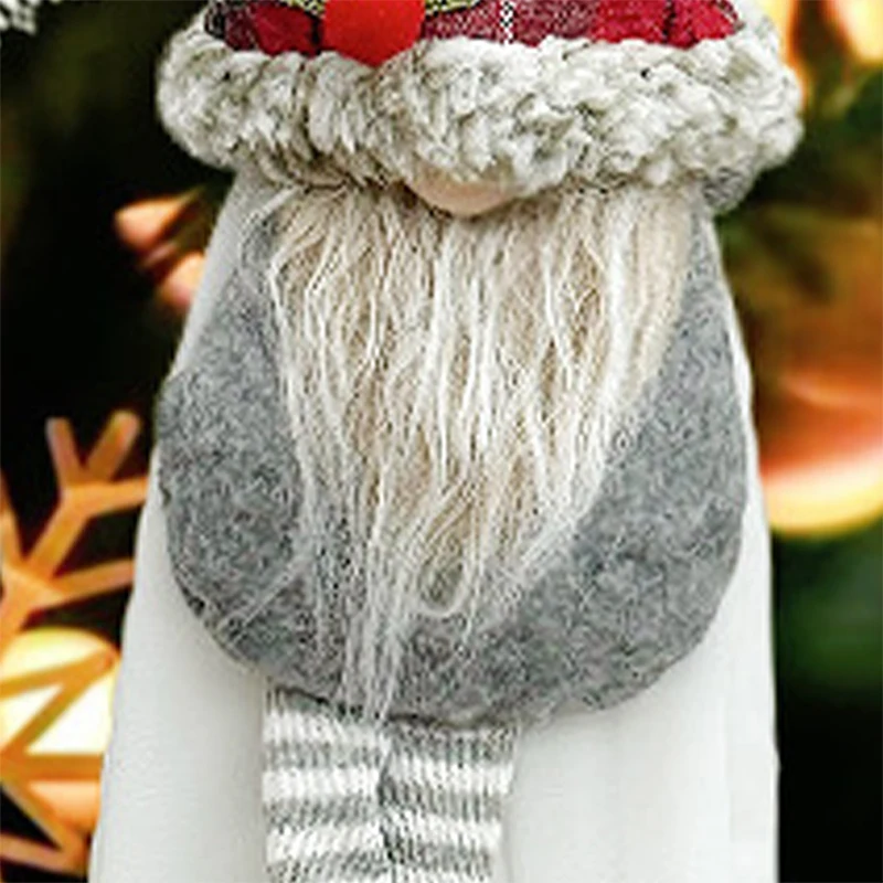 Christmas Gnome Window Curtain Tiebacks Cute Plush Faceless Doll Tieback Buckle Xmas Ornament Props Home Decoration Accessories