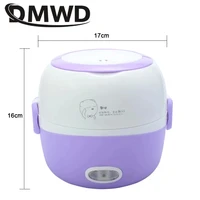 Boîte à lunch chauffante électrique portable, mini cuiseur à riz, acier inoxydable, 110 couches, cuiseur vapeur, pique-nique, récipient chauffe-repas, 2/3 V 4