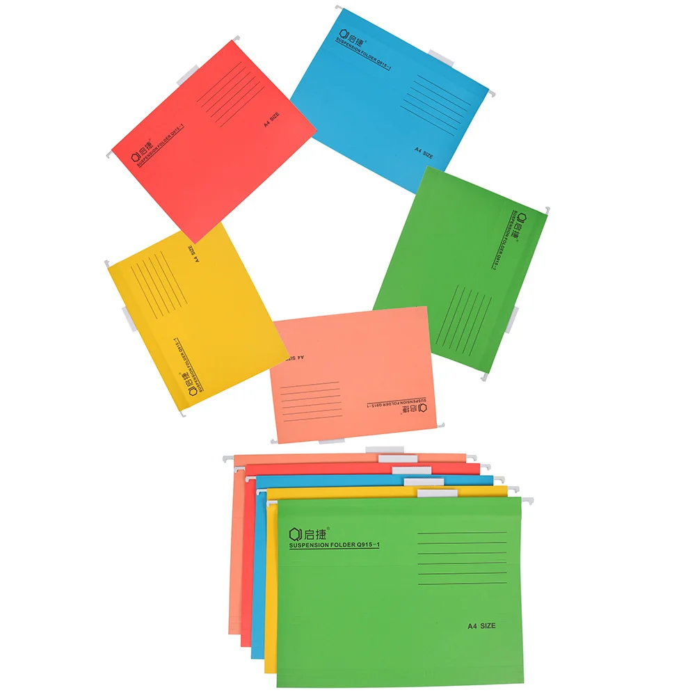 10 Pcs Work Fast Folder Office Hanging File Folders Proper Size Drawer Frame Iron Paper