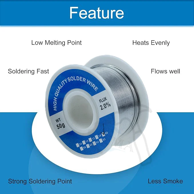 Soldering Tin Wire 0.8mm-1mm 100g Solder Tin Wire Eco-friendly Low Melting Point No Clean Needed SN99.3CU0.7 Leady Free/Leady