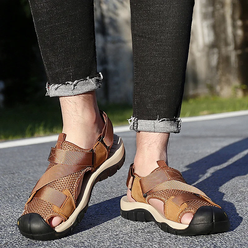 Men's Casual Beach Sandals With Breathable Quick-dry Soft Sole_voghion.com