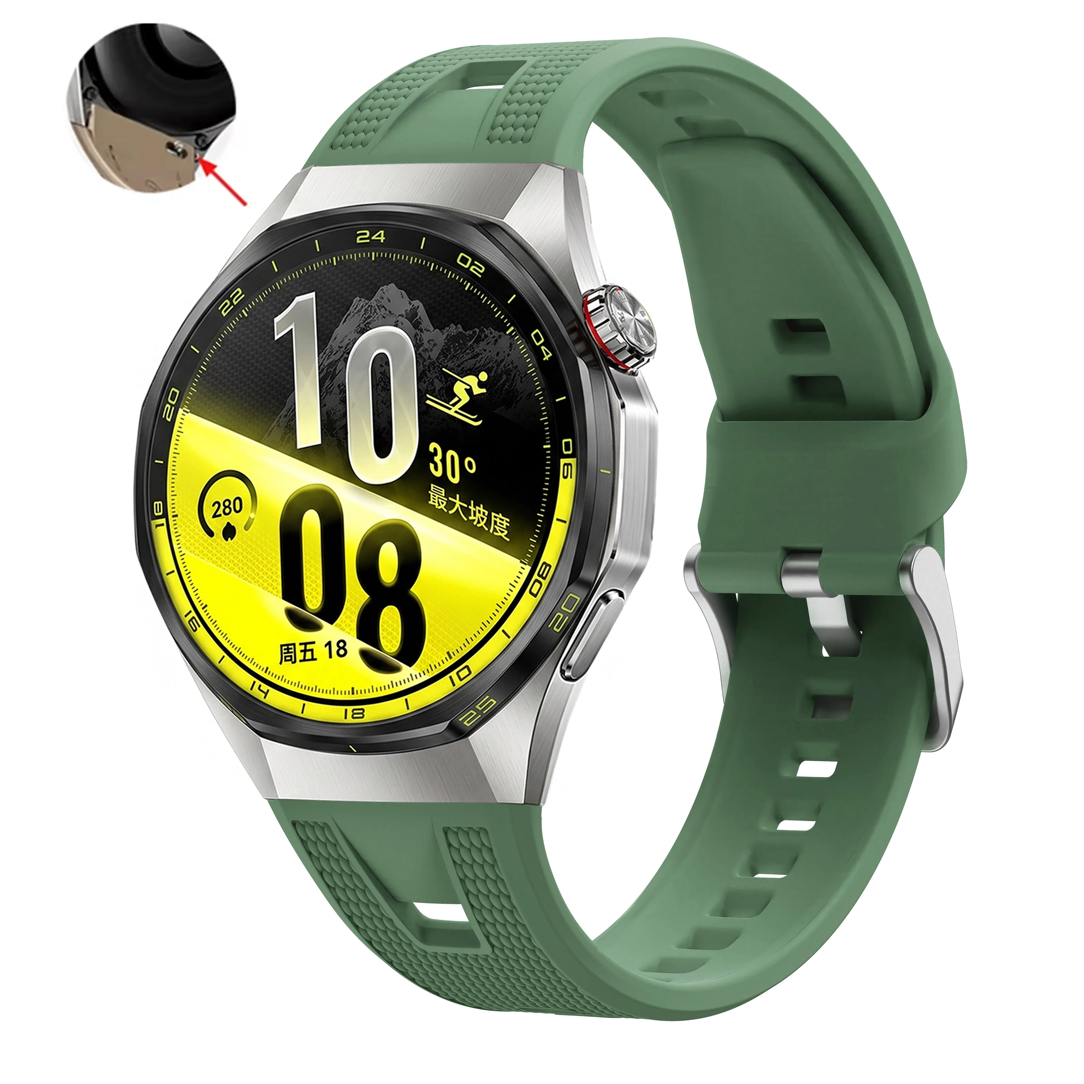 High-Performance Silicone Breathable Sports Strap Bracelet, No Gaps