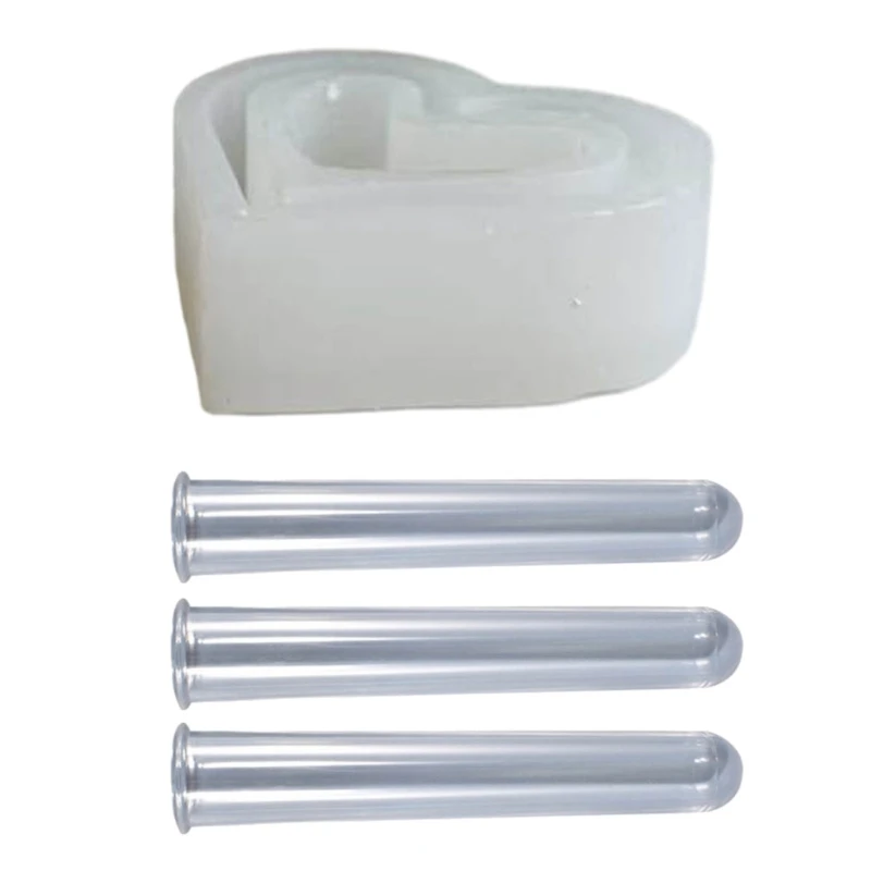

Heart Shaped Silicone Mould DIY Hydroponic Test Tube Plant Vase Mold Flower Pots
