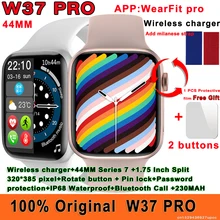 

Original Iwo W37 Pro Smart Watch Two Button 44mm Series 7 Wireless Charger Bluetooth Call IP68 Waterproof Password Smartwatch
