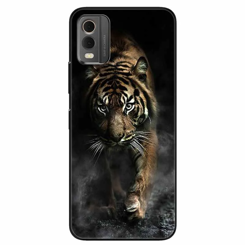 Cartoon Silicone Protective Soft Bumpers with Cool Wolf Design Phone Case