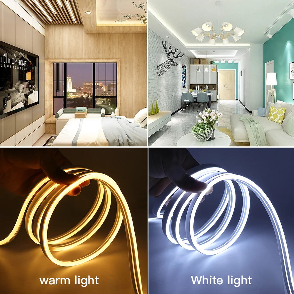 USB Led Strip Light DC5V Neon Light with ON OFF Switch Flexible Neon Sign 2835 120Leds Waterproof Neon Rope Backlight Decoration