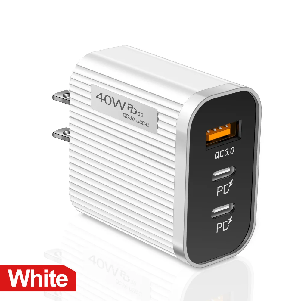 Typ C 40w Fast Block Dual PD Ladegerät Tragbare USB Ladestation Elektronisches Zubehör für_voghion.com