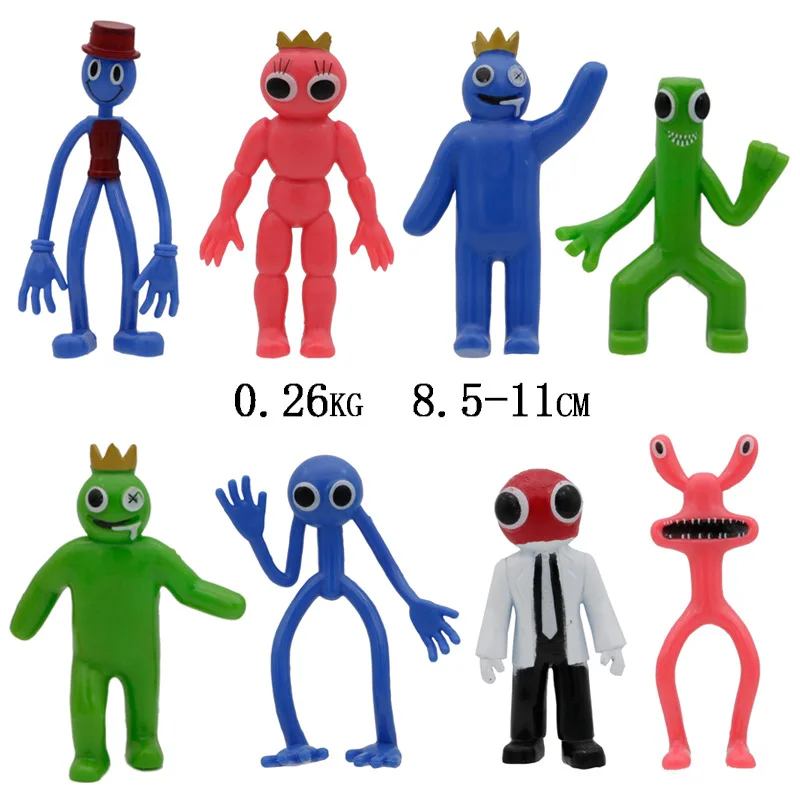 Rainbow Friends Anime Figure Kawaii Doll Cartoon Model Game Character Pink  Blue Monster Ornaments Toys Children Christmas Gifts X