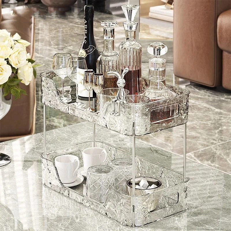 Acrylic Storage Organizer Shelf Of Bathroom Home Kitchen Makeup Skincare Shampoo Lipstick Tabletop Holder Cosmetic Desk Rack 2
