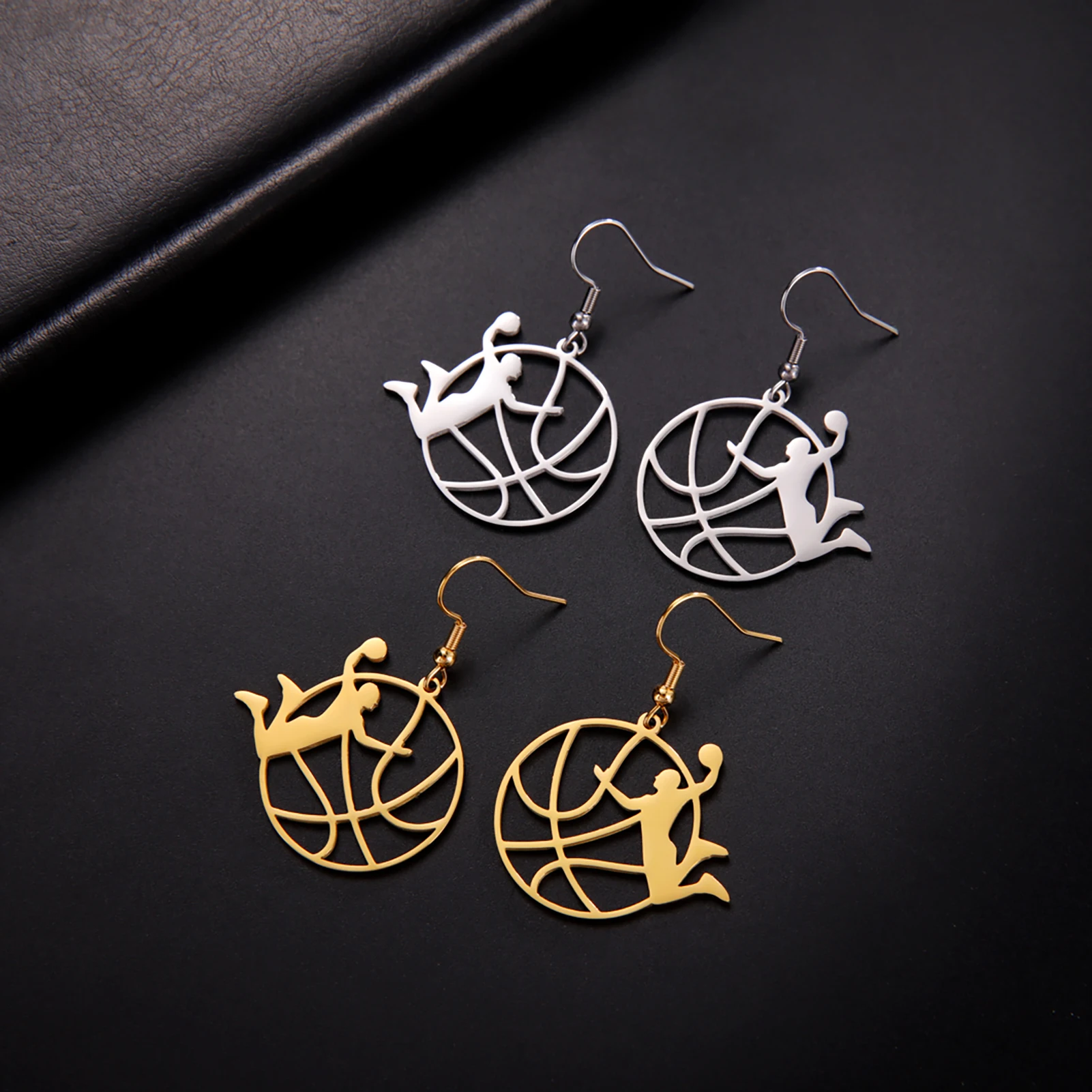 Amaxer Sports Pattern Earrings For Women's Cool Girl Hyperbole Party Daily Simplicity Jewelry Gift Trendy Exquisite Piercing
