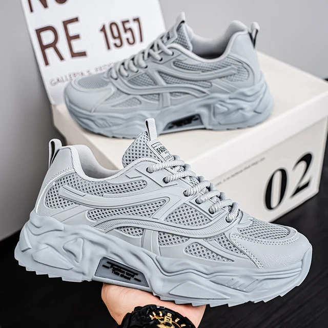 Men's Lightweight and Breathable Casual Sports Shoes - Low-Top Lace-Up Design, Durable Pvc Soles for Hiking, Outdoor and Daily Use - Must-Have Outdoor Shoes for Spring, Summer and Autum | Textured Fabric | Lightweight Shoes
