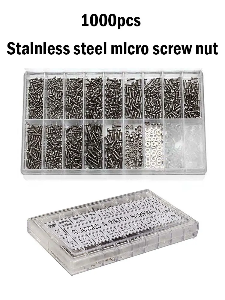 Description Picture 2 of itemGlasses Screw Set Nose Support Lens Leg Nut Frameless Glasses Spacer Cap Accessories 18 Specification Screw Set Box