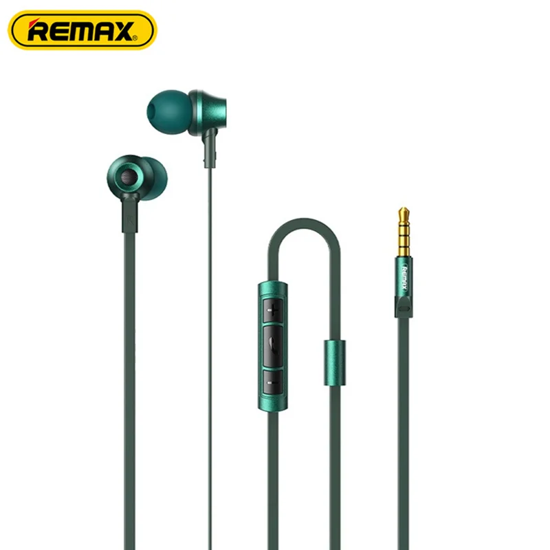 Remax Stereo Music In-ear Metal 3.5mm Earphone Super Clear Noise Isolating With Mic For Mobile Phones