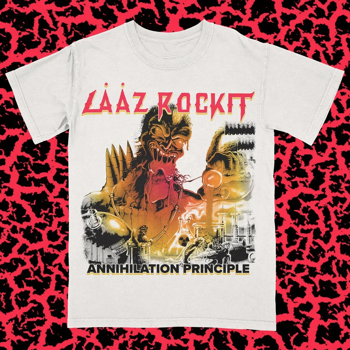Laaz Rockit Band T-Shirt Bianca Unisex Tutte Le Taglie S-5Xl T2094