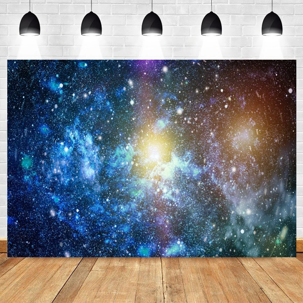 Fundo da Galáxia Cósmica Céu Estrelado Estrelas Via Láctea Universo Espaço Tema Foto de Fundo Festa de Aniversário Bandeira - Image 6