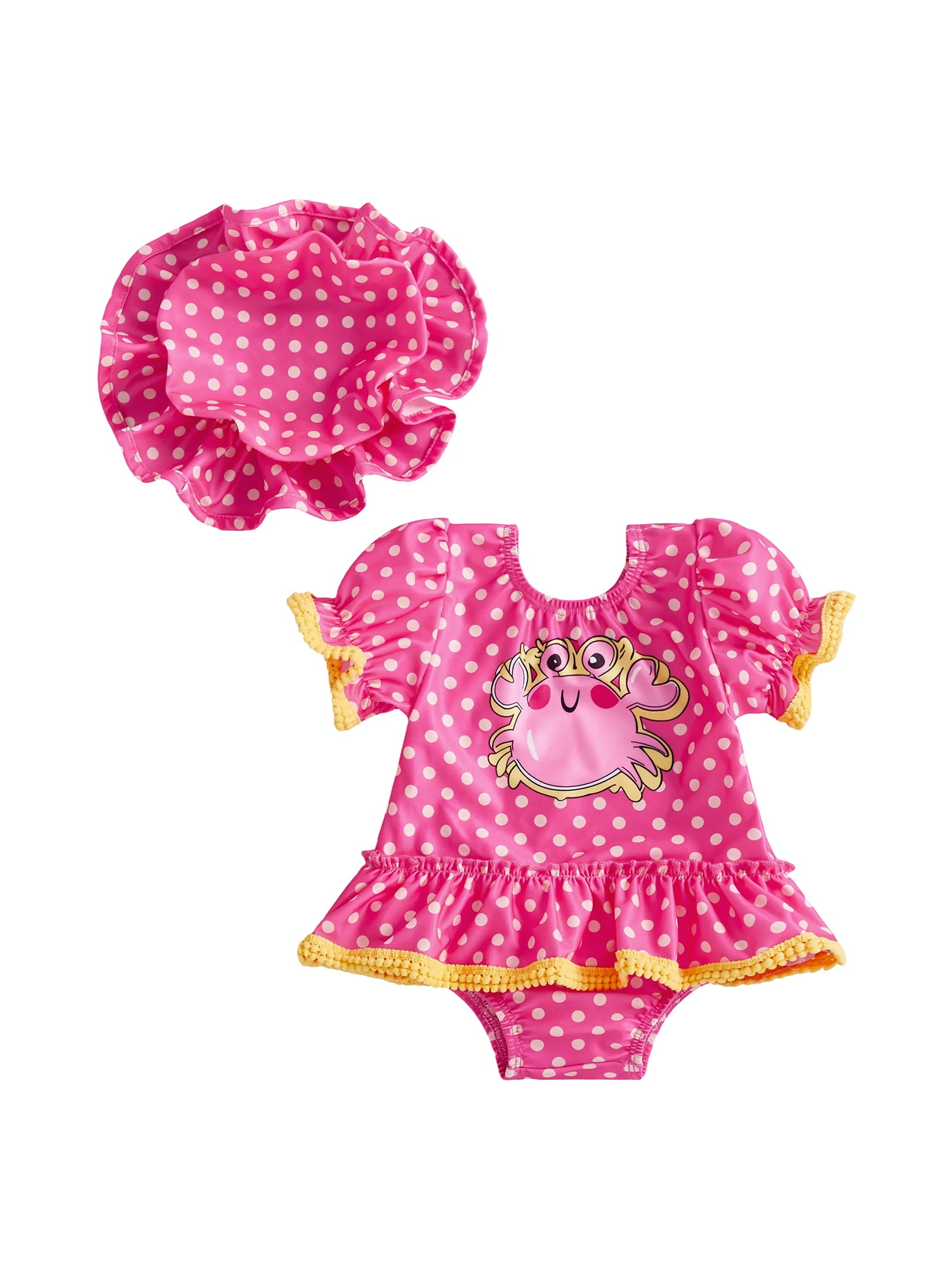 Baby Boy Rash Guard Swimsuit Set with Long Sleeve Shark Print Romper Swimwear and Sun Hat for Beach Vacation