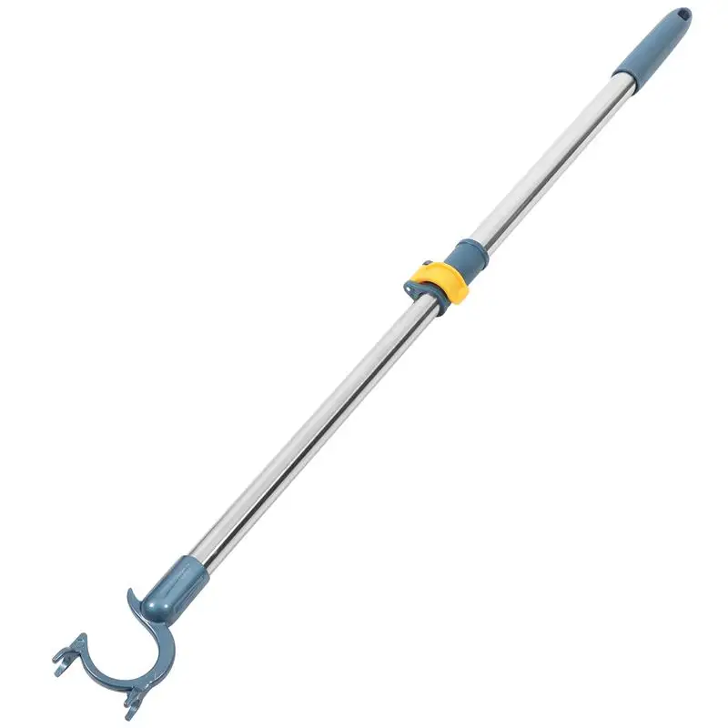 Retractable Reach Closet Pole Telescopic Clothes Pole Clothes Rail Clothing Coat Hanger Christmas Light Rod Clothesline Pole 4