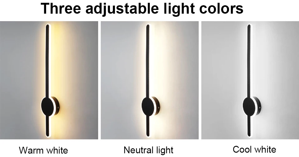 Description Picture 3 of itemMinimalist linear Wall Sconces Bedside Lighting Fixtures Mirror Vanity Mounted Lamp for Home Indoor Bedroom Living Room Corridor