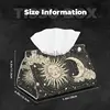 Tarot Sun Moon Witchy Astrology Tissue Box Cover PU Leather Rectangular Waterproof Tissue Holders for Home Office Car 4