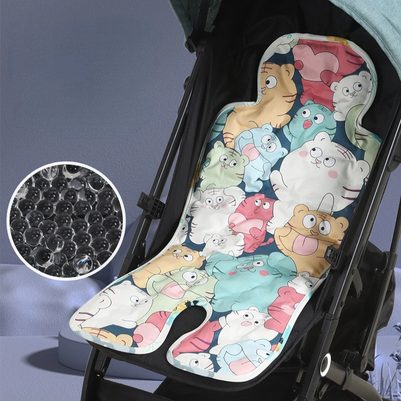 

Summer Universal Stroller Cool Mat Ice Pad Baby Stroller Safety Seat Cool Mat Pad Children's Dining Chair Ice Bead Cool Pad
